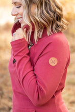 Load image into Gallery viewer, IN STOCK Classic Zoey ZipCowl Sweatshirt - Brick FINAL SALE