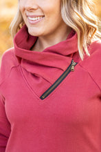 Load image into Gallery viewer, IN STOCK Classic Zoey ZipCowl Sweatshirt - Brick FINAL SALE