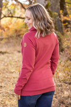 Load image into Gallery viewer, IN STOCK Classic Zoey ZipCowl Sweatshirt - Brick FINAL SALE