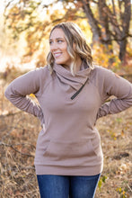 Load image into Gallery viewer, IN STOCK Classic Zoey ZipCowl Sweatshirt - Mocha FINAL SALE