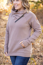 Load image into Gallery viewer, IN STOCK Classic Zoey ZipCowl Sweatshirt - Mocha FINAL SALE