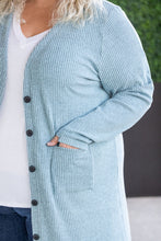 Load image into Gallery viewer, IN STOCK Colbie Ribbed Cardigan - Dusty Blue