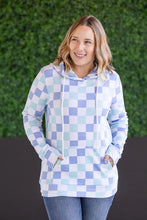 Load image into Gallery viewer, IN STOCK Hailey Pullover Hoodie - Blue and Mint Checker MM EXCLUSIVE