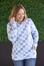 Load image into Gallery viewer, IN STOCK Hailey Pullover Hoodie - Blue and Mint Checker MM EXCLUSIVE