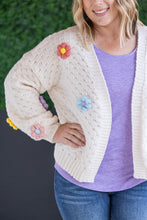 Load image into Gallery viewer, IN STOCK Flower Cardigan - Ivory