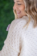 Load image into Gallery viewer, IN STOCK Flower Cardigan - Ivory