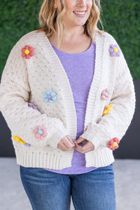 IN STOCK Flower Cardigan - Ivory