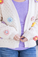 Load image into Gallery viewer, IN STOCK Flower Cardigan - Ivory