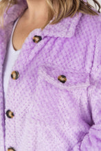 Load image into Gallery viewer, IN STOCK Fleece Shacket - Lavender FINAL SALE