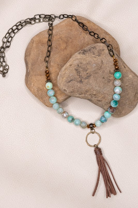 Luna Necklace- Amazonite