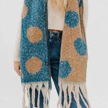 Load image into Gallery viewer, Dotted Two Tone Fringe Scarf