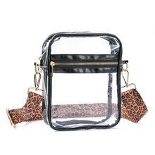 Load image into Gallery viewer, Leopard Stadium Crossbody Bag- Fuschia and Leopard