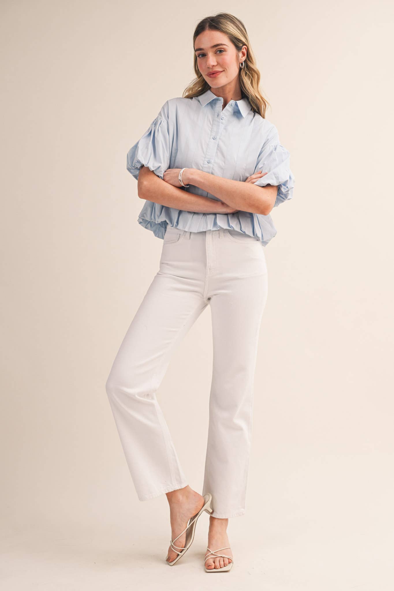 Nicole Bubble Hem Top