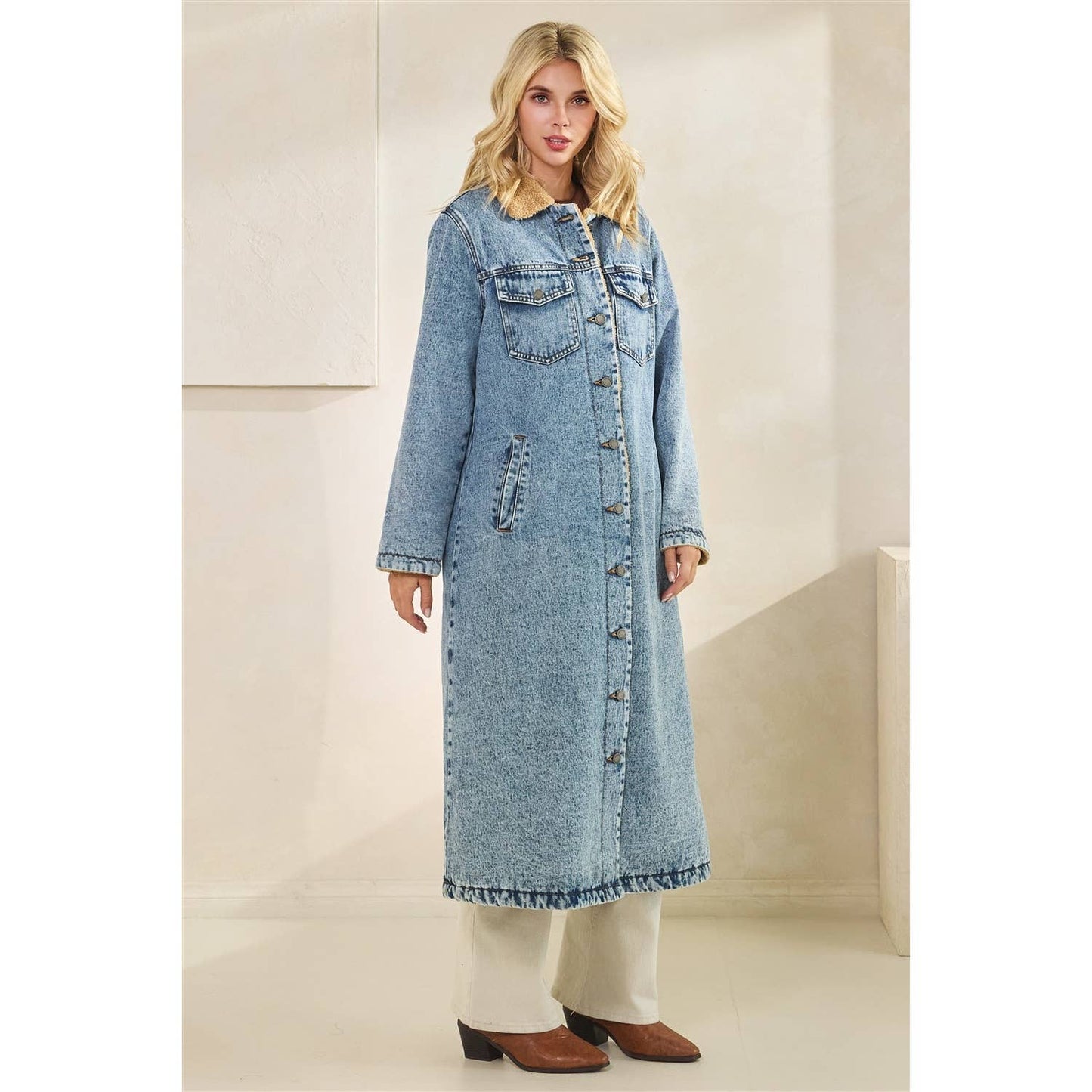 Colorado Lined Long Denim Jacket