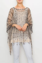 Load image into Gallery viewer, Gypsy Spirit Poncho-Taupe Mix