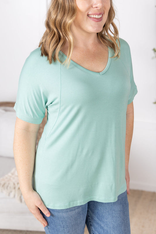 IN STOCK Bamboo V Neck Tee - Mint