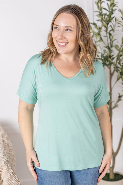 IN STOCK Bamboo V Neck Tee - Mint
