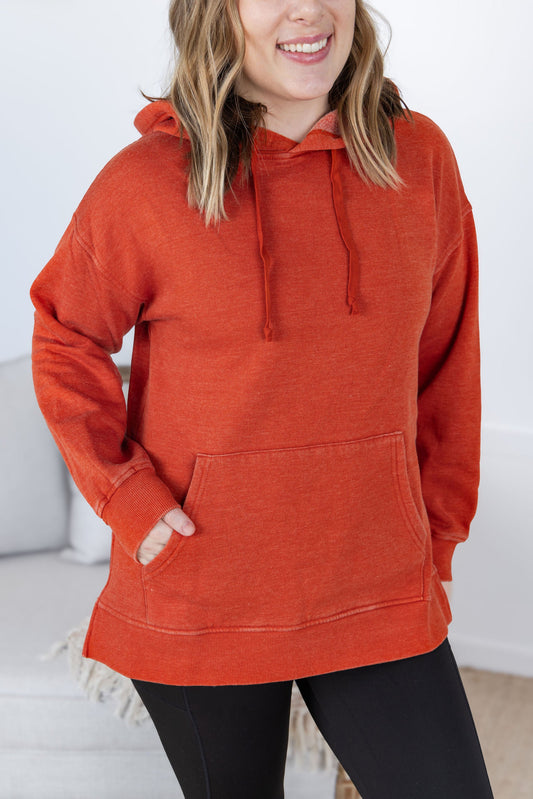 IN STOCK Vintage Wash Hoodie - Rust