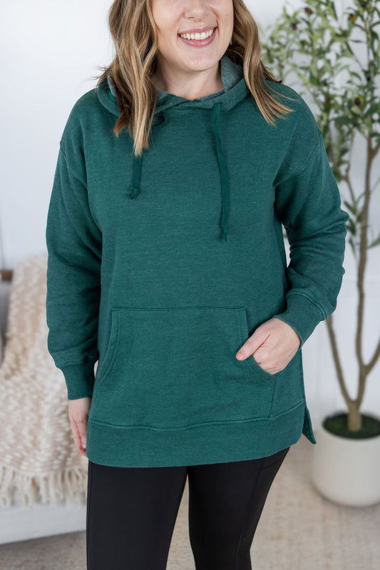 IN STOCK Vintage Wash Hoodie - Hunter Green