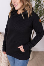 Load image into Gallery viewer, IN STOCK Tatum Textured Pullover Hoodie - Black