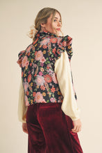 Load image into Gallery viewer, Anabell Flutter Sleeve Floral Puff Vest