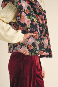 Anabell Flutter Sleeve Floral Puff Vest