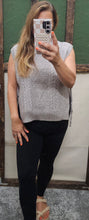 Load image into Gallery viewer, Kat Cable Knit Side Tie Sweater - Grey