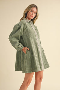 Sage Denim Dress