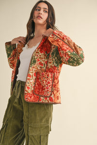 Fall Inspiration Patchwork Quilted Jacket