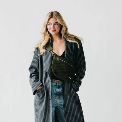 Suede Westlyn Woven Bum Bag