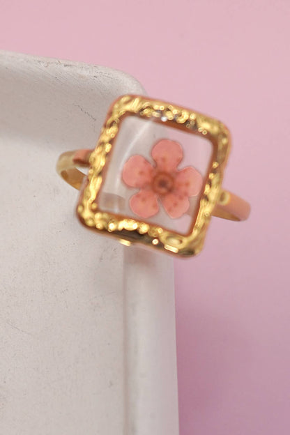 Pressed Floral Rings Assorted- 40R104