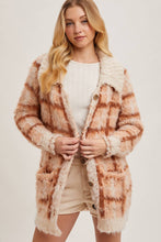 Load image into Gallery viewer, Sweater Weather Plaid Sherpa Cardigan