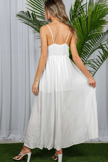 Kendra Side Slit Maxi- White