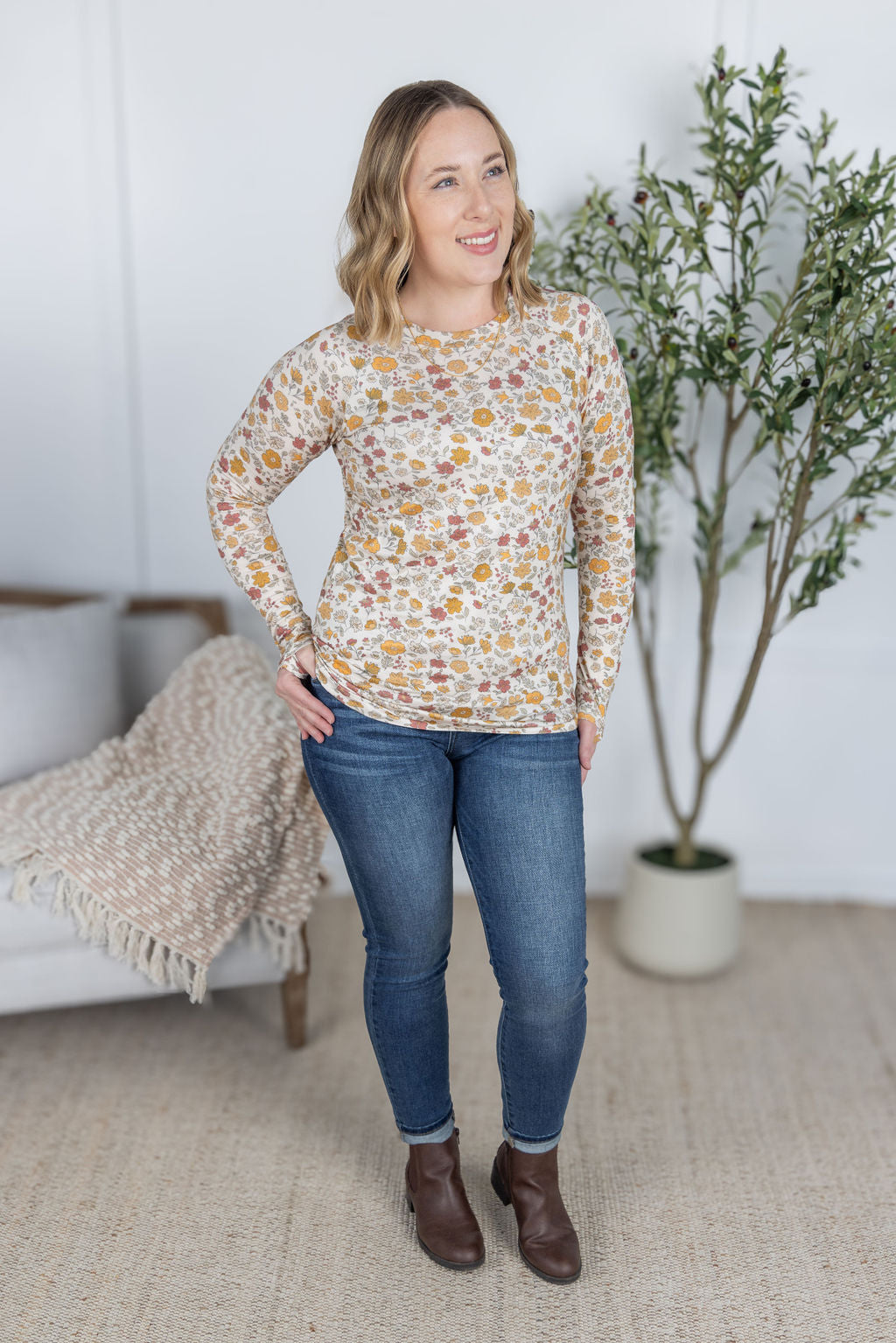 Blair Long Sleeve Top - Fall Vintage Floral