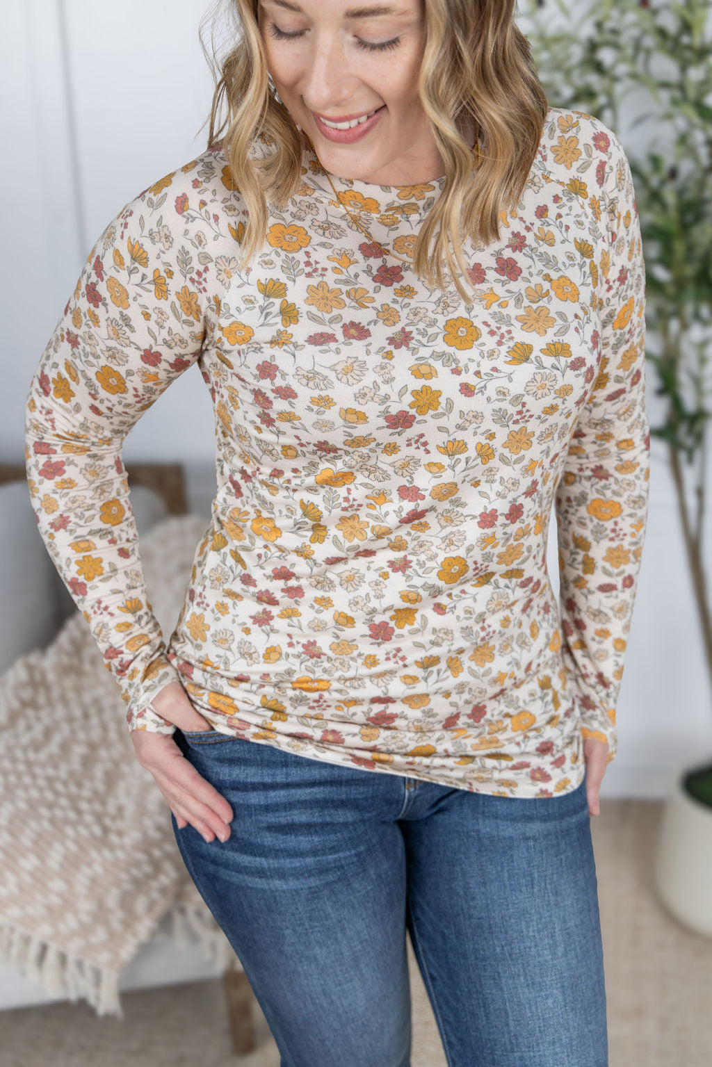 Blair Long Sleeve Top - Fall Vintage Floral