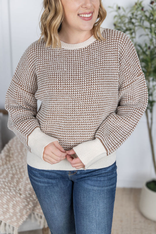 IN STOCK Charlotte Sweater - Mocha and Cream