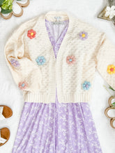 Load image into Gallery viewer, IN STOCK Flower Cardigan - Ivory