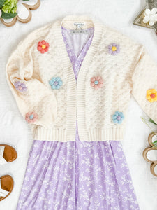 IN STOCK Flower Cardigan - Ivory