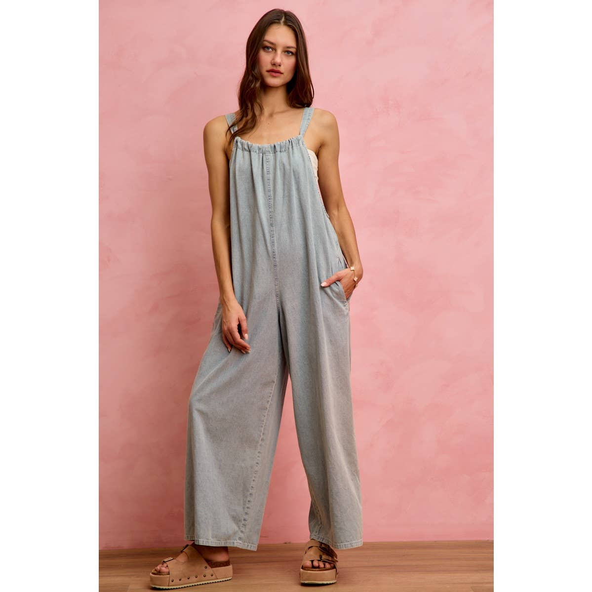 Tied & True Denim Romper