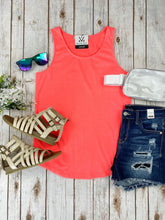 Load image into Gallery viewer, Tiffany Tank Top- Neon Coral