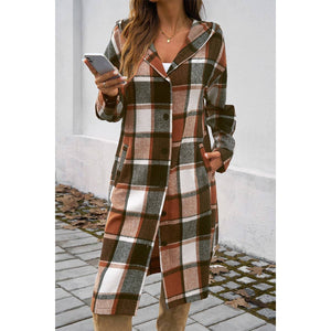 Emmy Flannel Plaid Long Jacket