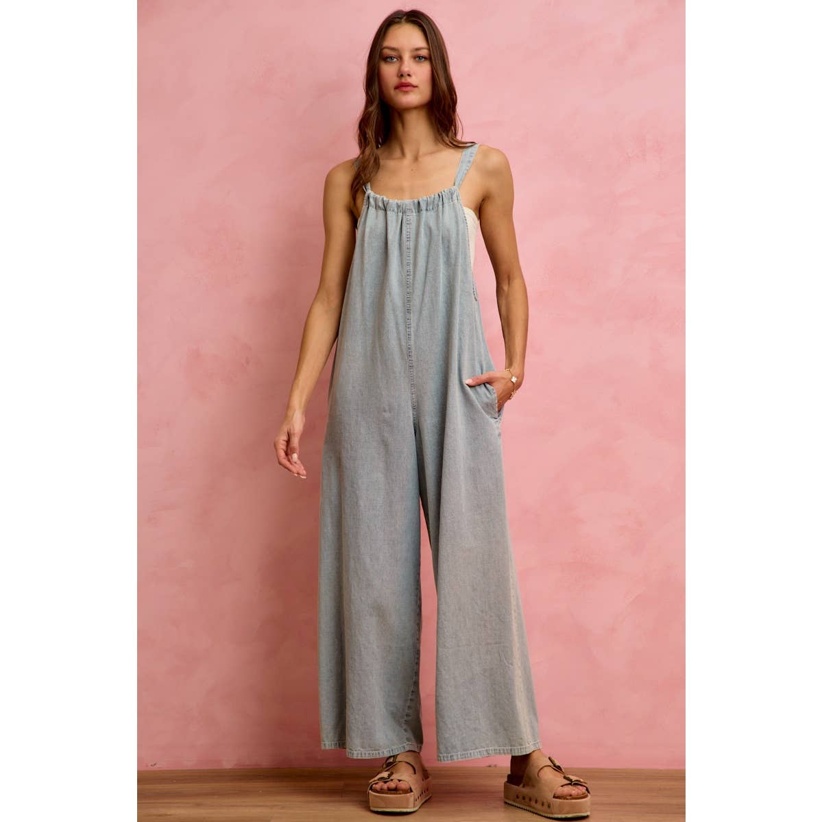 Tied & True Denim Romper