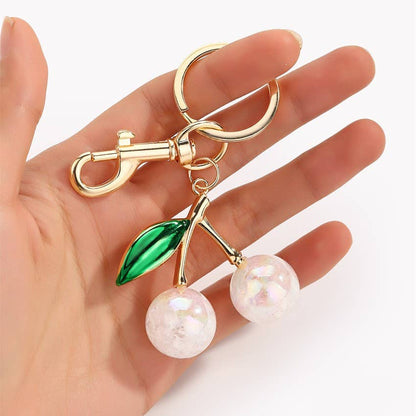 Pearlie Cherry Drop Key Chain