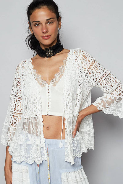 POL Gracin Lace Cardigan