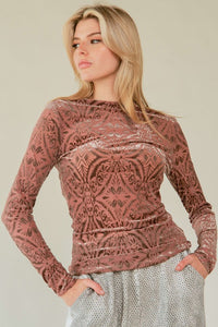 Mesh Layering Top- Mushroom