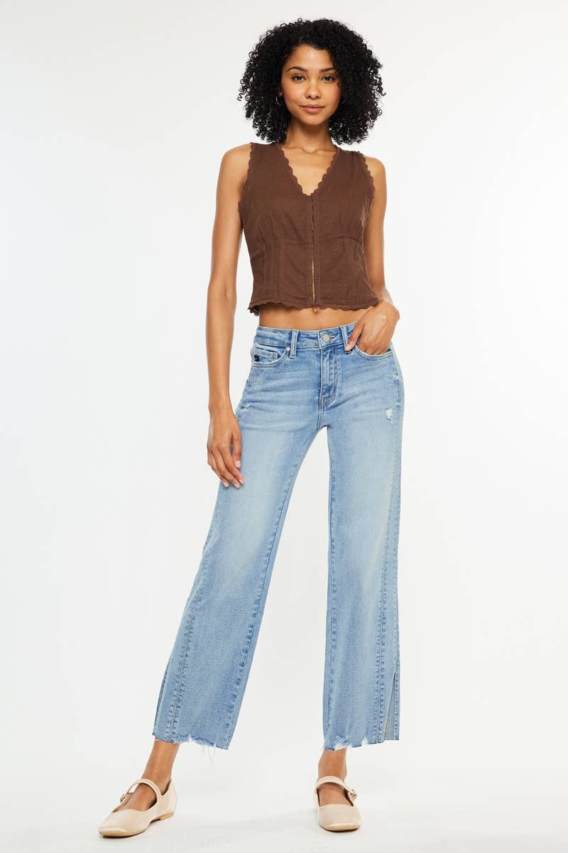 Kancan Jocelyn Midrise Straight Leg Denim