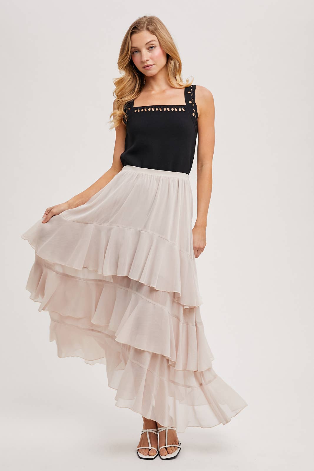 Stella Lined Tiered Skirt
