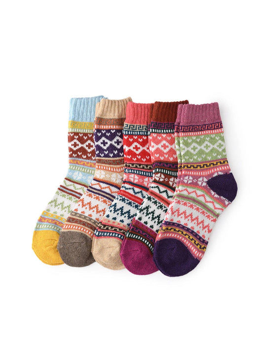 Bohemian Wool-Blend Socks
