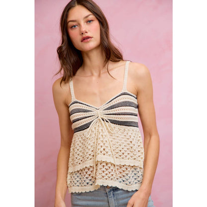 Hattie Crocheted Tiered Tank