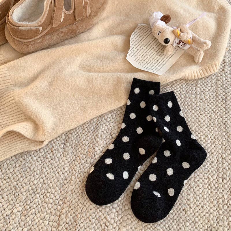 Polka Dot Wool-Blend Socks